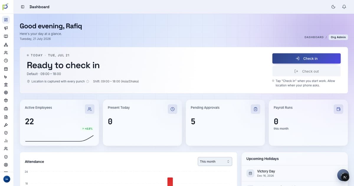 Dashboard screenshot