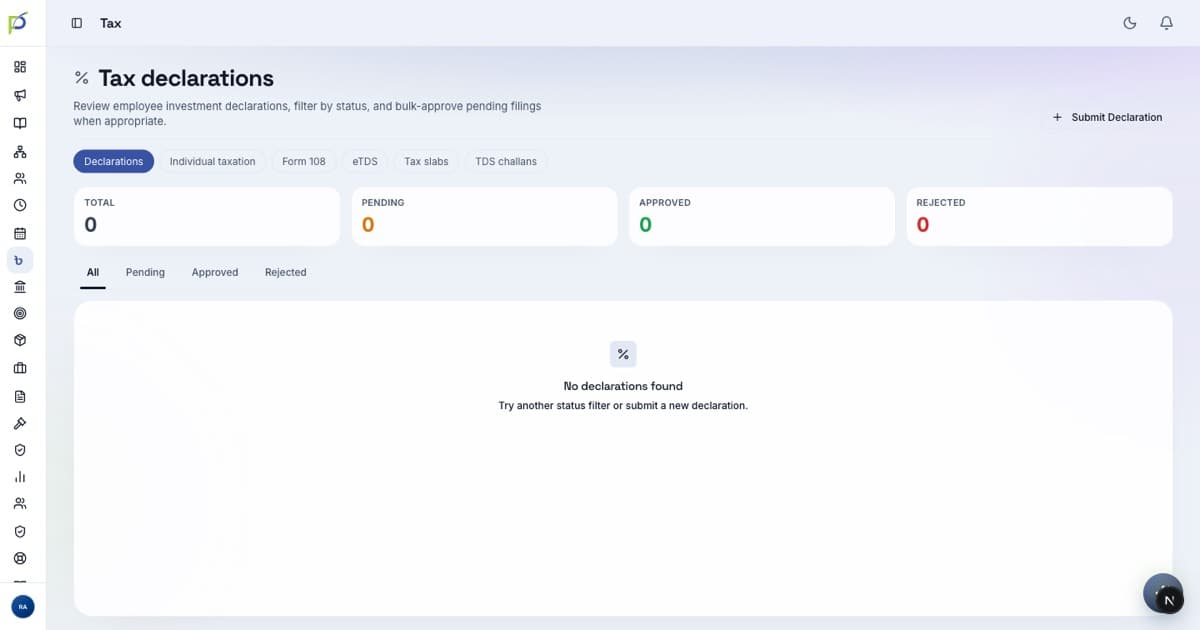 Payroll ▸ Tax screenshot